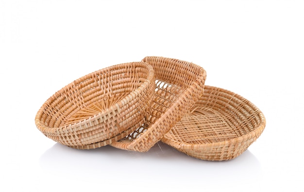 Wicker basket isolated