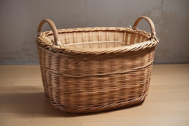 Wicker basket photo ai generated