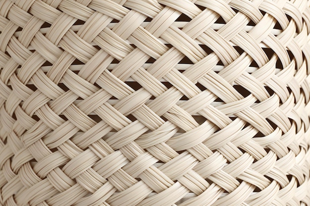 Wicker basket texture background Close up of woven rattan basket