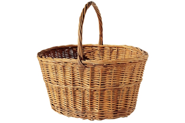 Wicker basket on a white background Isolated