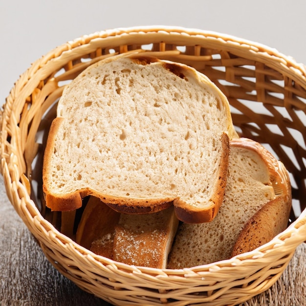 wicker basket with bread