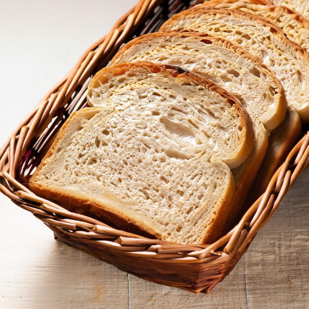 wicker basket with bread