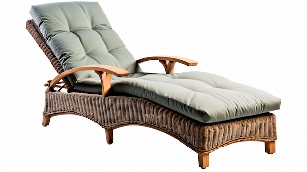 Foto wicker chaise lounge. wat is het?