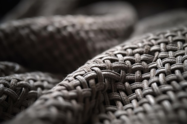 Wicker gray fabric macro