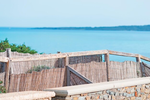 Wicker palisade in Stintino Sardinia