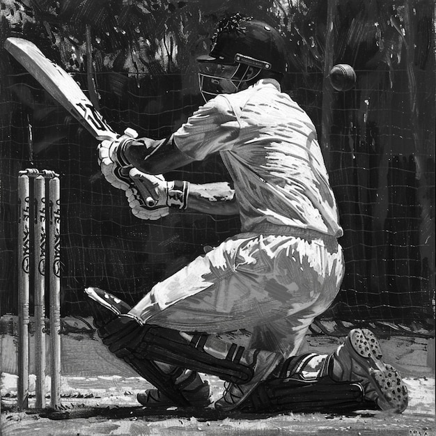 wicketkeeping gloves and a batsman practicing in nets