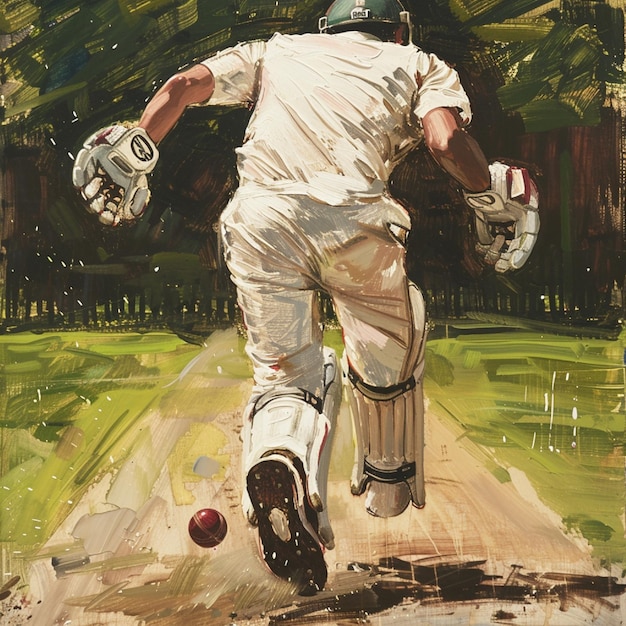 wicketkeeping gloves and a player running between wickets