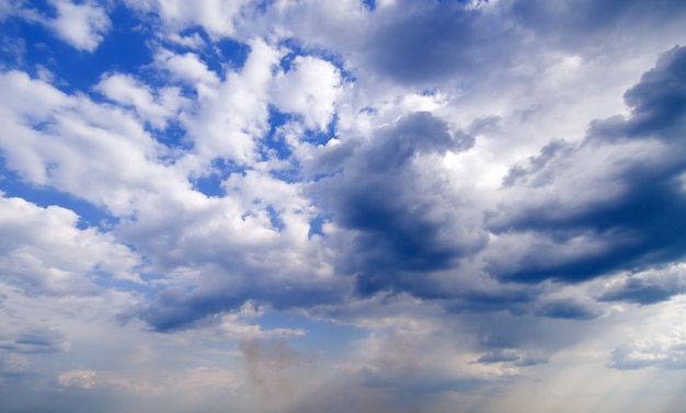 Wide angle blue sky