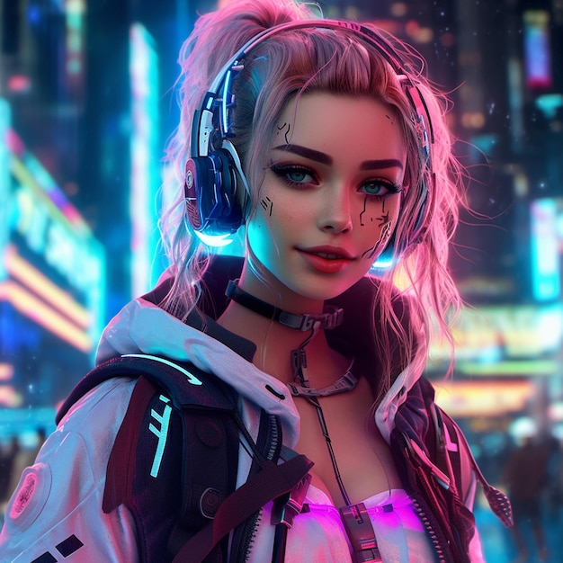 cyberpunk 2077 NEON girl HD Wallpapers - Eyecandy for your XFCE