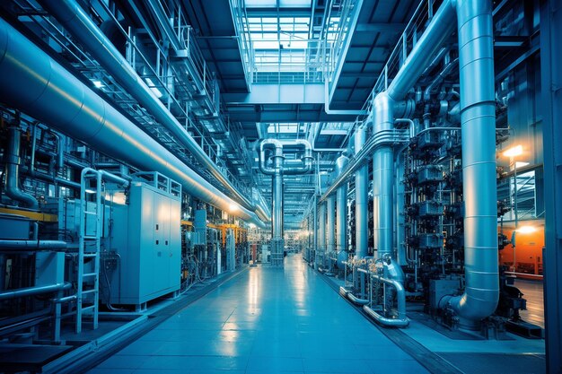 Wide angle shot showing the scale of a massive data center