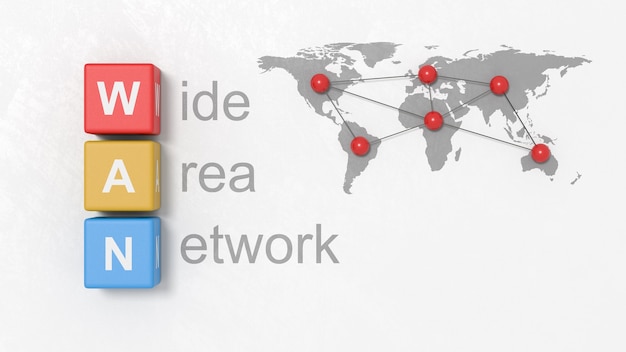 Wide Area Network, WAN Concept Illustration