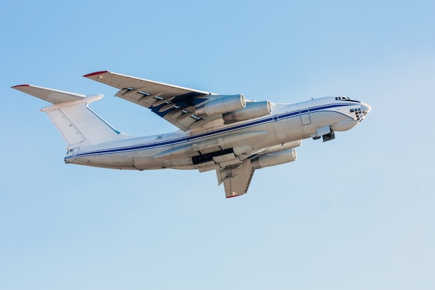 Wide body cargo plane in the air