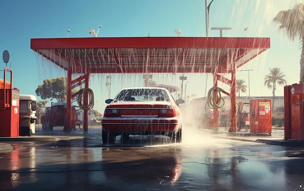 Photo wide car wash