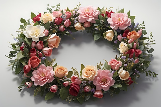 Wide flower wreath