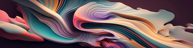 Wide PastelThemed Abstract Artwork for Wallpaper