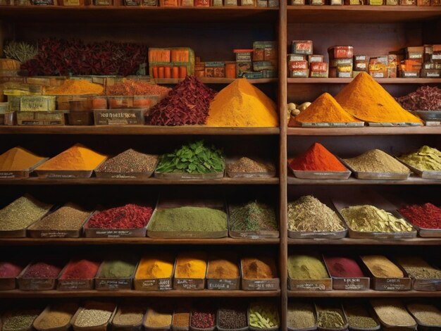 Wide variety spices and herbs