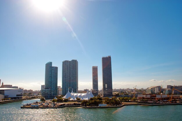 A Wide View of the Port of Miami Florida