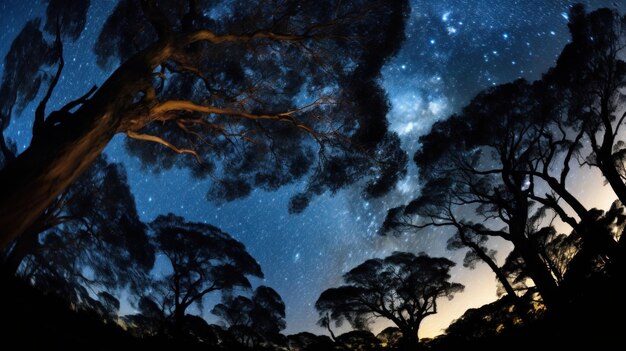 WideAngle Shot of a Starry Night Sky