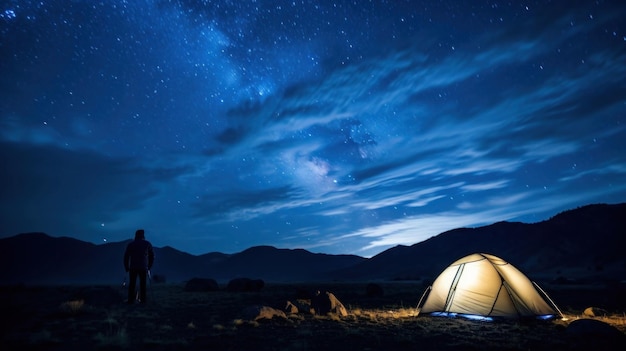 WideAngle Shot of a Starry Night Sky