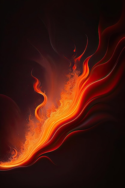 Widescreen Abstract Fire Background