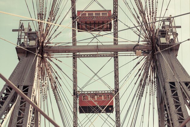 Photo wiener riesenrad, famous ferris wheel in wien