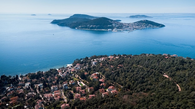 Wiew of prince island in Istanbul Turkey on a sunny day