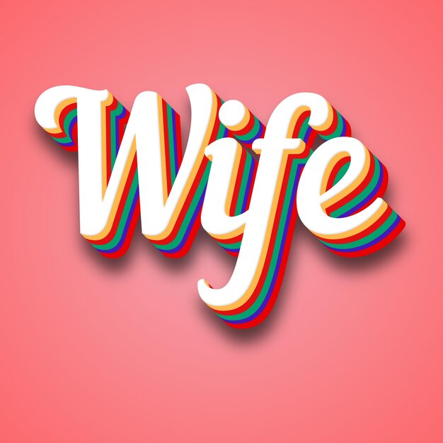 Wife Text Effect Photo Image Cool