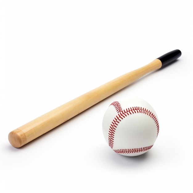 Wiffle bat and ball with white background high quality