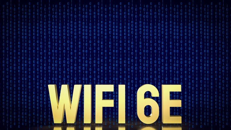 Photo the wifi 6e for technology concept 3d rendering