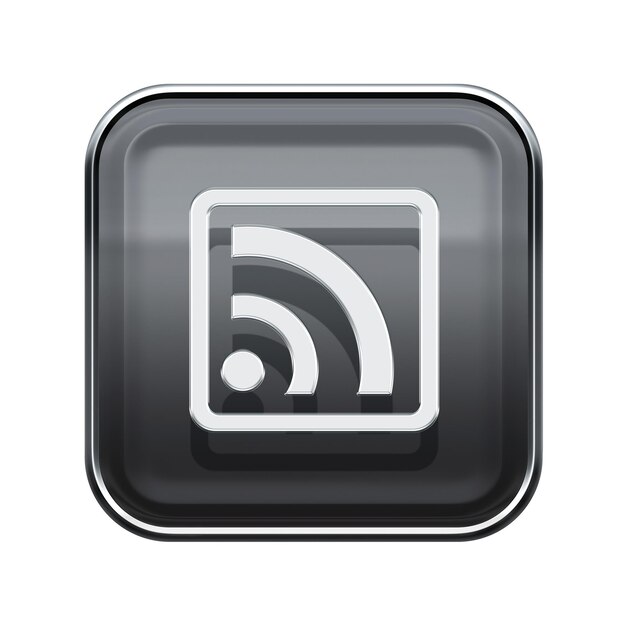 Photo wifi icon glossy grey