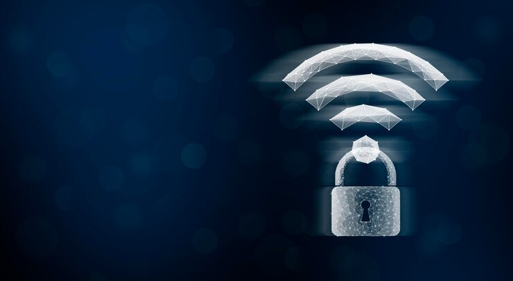 네트워크의 WiFi 및 잠금 배경 보케
