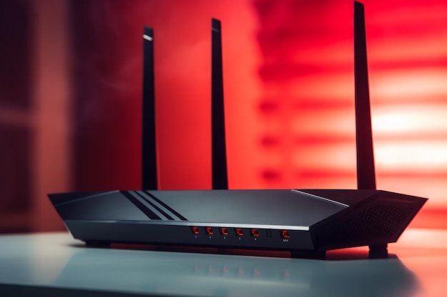 Wifi moderne router Netwerksnelheid Genereer Ai