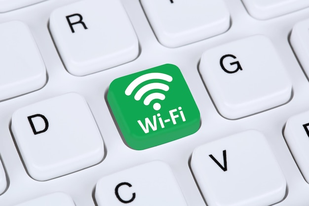 Фото wi-fi или точка доступа wi-fi интернет-компьютер