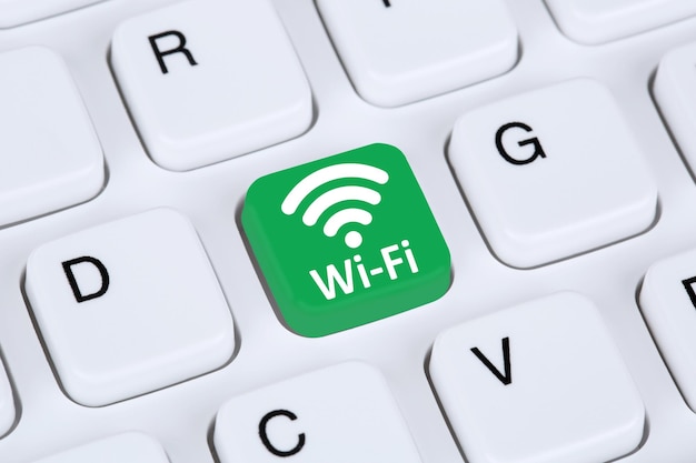 写真 wifi または wifi ホットスポット接続のインターネット コンピューター