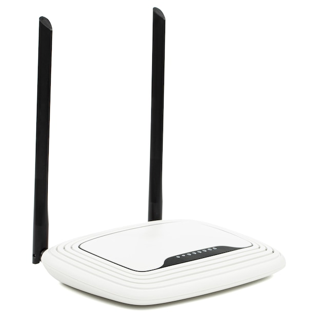 Технология беспроводной передачи данных WIFI Wireless Router изолирована на белом фоне