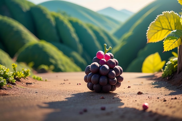 Foto wijngaard wijn wijn fruit behang achtergrond prachtige omgeving landschap