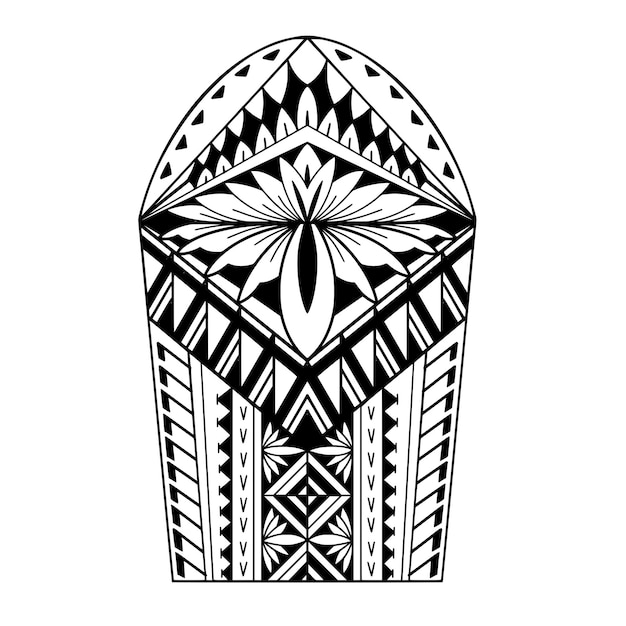 Wikkel rond arm Polynesisch tattoo-ontwerp Patroon Aboriginal Samoaanse illustratie EPS10