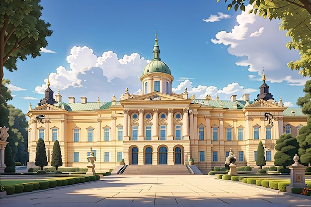 Wilanow palace in warsaw poland