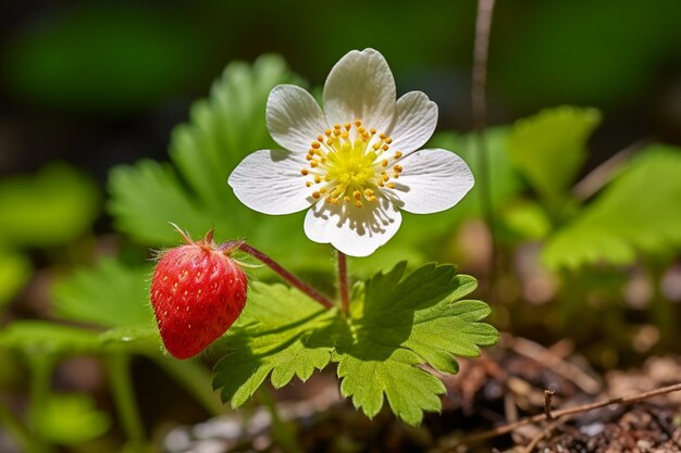 Wild aardbeienplant