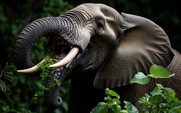 Photo wild african elephant