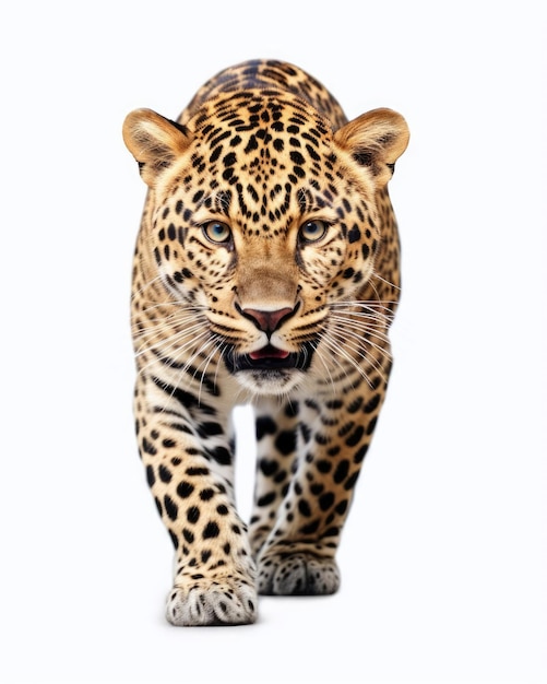 Wild animal full body photo on isolated white background