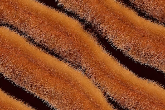 Wild animal fur texture wavy seamless pattern