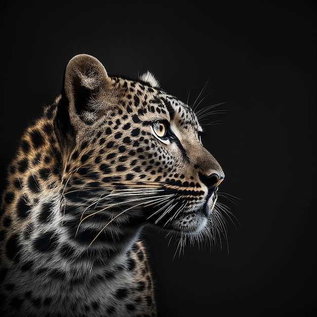 Wild Dier Luipaard Portret Illustratie Generatieve AI