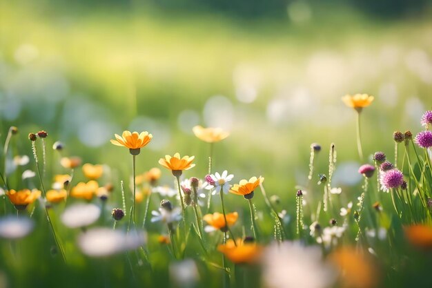 Wild flowers in a field of wildflowers