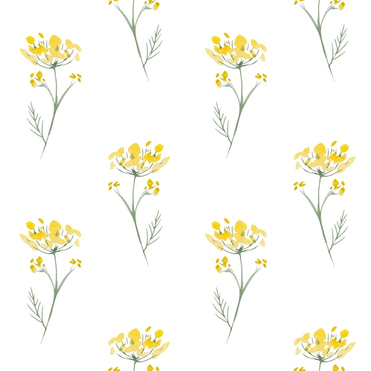 Photo 野生の花のシームレスなパターン咲く植物ファッション トレンド プリント水彩
