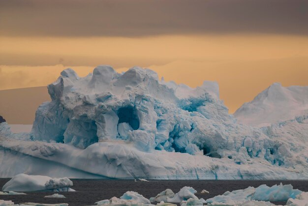 Wild frozen landscape Antarctic Peninsula Antarctica