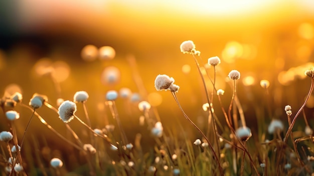 Wild grass on the field summer nature background