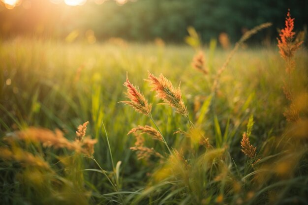 Wild grass macro image