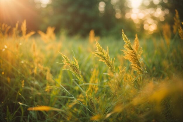 Wild grass macro image