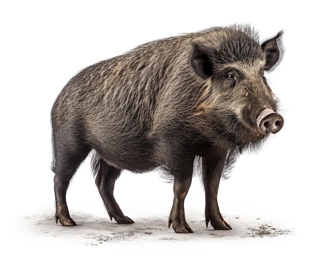 Wild hog or wild pig isolated